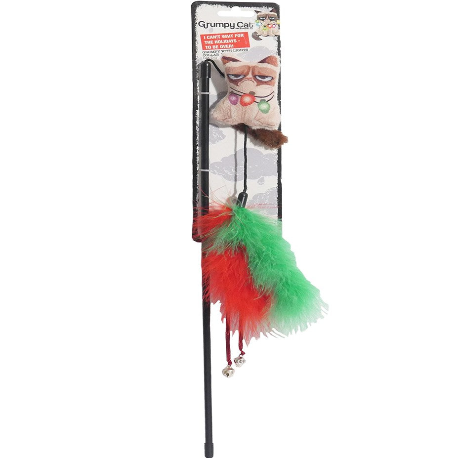 Rosewood - Grumpy Cat Grumpy With Lights Collar Wand - Pet Servo