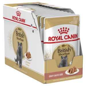 Royal Canin - British Shorthair Adult Wet Cat Food Pouches 85g x 12 - Petservo