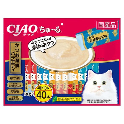 Ciao- Churu Bonito & Seafood Variety (40pcs/pk) - Petservo