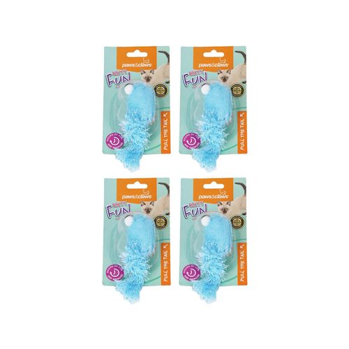 Paws and Claws - Googly Vibrating Mouse Cat Toy 22x5x4cm Assorted - 4PK