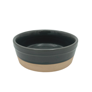 Baxter Bone - Dipped Ceramic Pet Bowl - Small Grey - Petservo