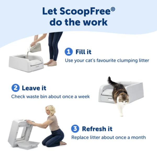 Petsafe - ScoopFree Clumping Self Cleaning Litter Box for Cats - petservo