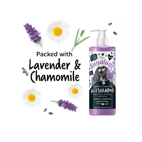 Bugalugs - 500ml 4 In 1 Lavender And Chamomile Dog Shampoo - petservo