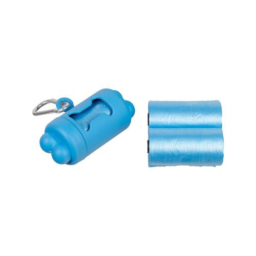 Happy Tails - Bone Waste Bag Dispenser With 3 Bags - Blue