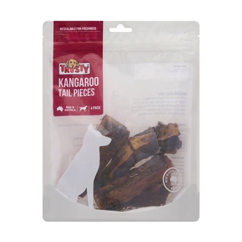 Trusty - Kangaroo Tails Adult Dog Treats - 4 Pieces - petservo