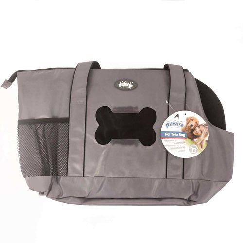 Pawise - Factory Seconds Pet Tote Bag Dog Cat Puppy Purse Carrier Foldable Travel Shoulder Handbag - Grey