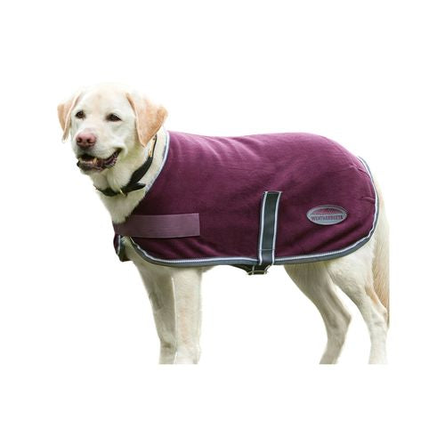 WeatherBeeta - ComFiTec Fleece Dog Coat 30cm Maroon/Grey - Maroon