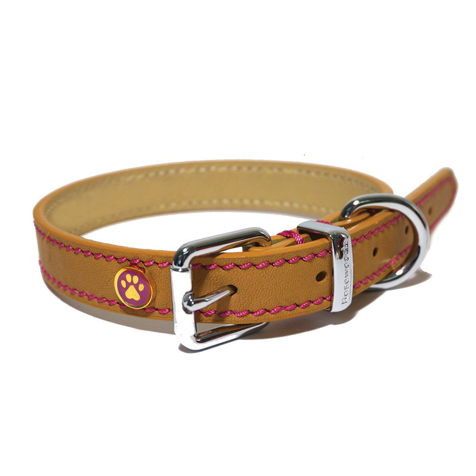 Rosewood - TAN LEATHER COLLAR - Petservo