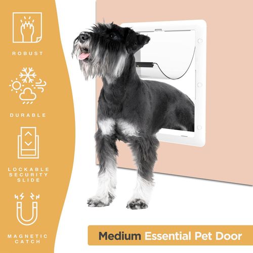 Hakuna Pets - Essential Pet Door - Medium - white