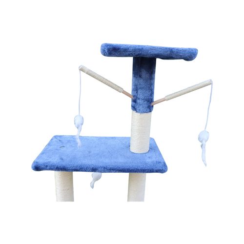 YES4PETS 138cm Cat Scratching Post Tree with Ladder Blue - Pet Servo