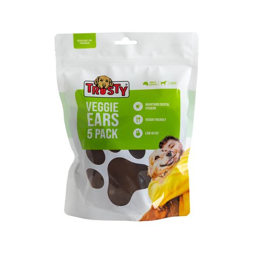 Trusty Veggie Ears Dog Treat - 5 Pack