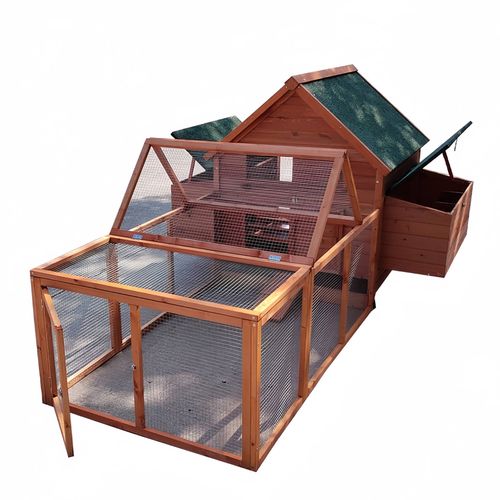 YES4PETS - XL Chicken Coop Rabbit Hutch Ferret Cage Hen Chook Cat Kitten House With Run