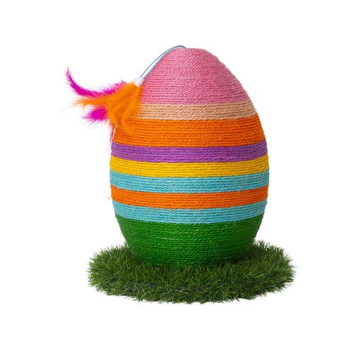 Baxter Bone - Easter Egg Cat Scratcher With Feathers