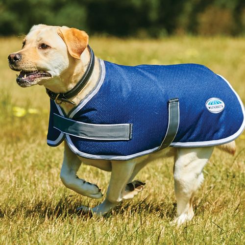 WeatherBeeta - ComFiTec Parka 1200D Dog Coat 30cm Navy/Grey/White - Blue