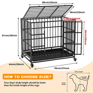 Advwin - 42 Inch Heavy Duty Dog Crate Metal - petservo