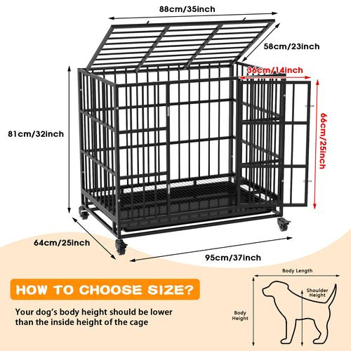 Advwin - 42 Inch Heavy Duty Dog Crate Metal - petservo