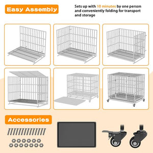 Advwin - 42 Inch Heavy Duty Dog Crate Metal - petservo