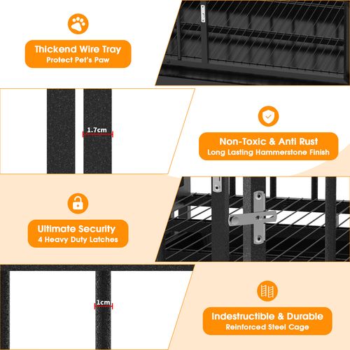 Advwin - 42 Inch Heavy Duty Dog Crate Metal - petservo