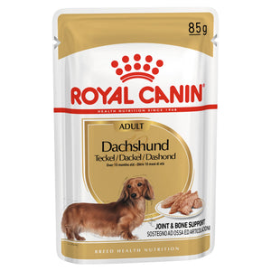 Royal Canin - Dachshund Adult Wet Dog Food Pouches 85g x 12 - Petservo