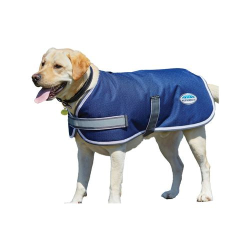 WeatherBeeta - ComFiTec Parka 1200D Dog Coat 30cm Navy/Grey/White - Blue