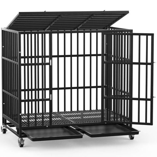 Advwin - 42 Inch Heavy Duty Dog Crate Metal - petservo