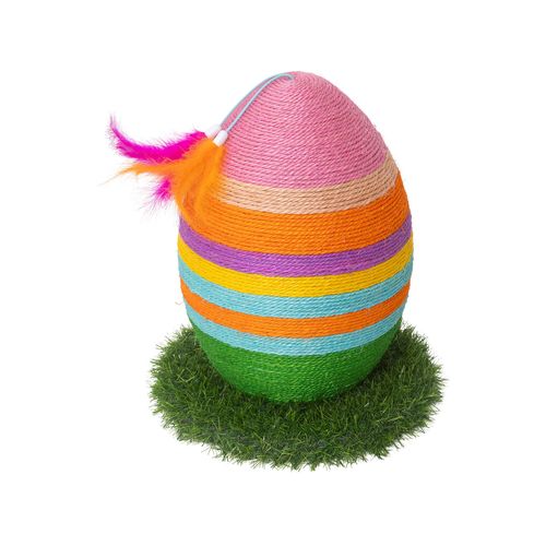 Baxter Bone - Easter Egg Cat Scratcher With Feathers