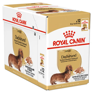 Royal Canin - Dachshund Adult Wet Dog Food Pouches 85g x 12 - Petservo