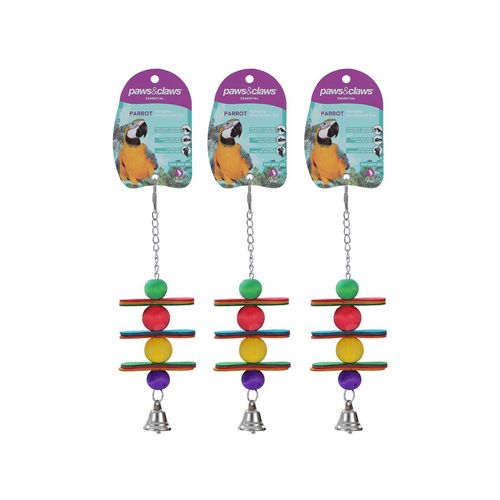 Paws and Claws - 23x7.5cm Flower Parrot Pet/Bird Hanging Toy - 3x