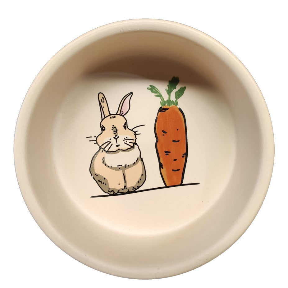 Lepets - Frost Rabbit & Carrot Ceramic Bowl 13.5cm