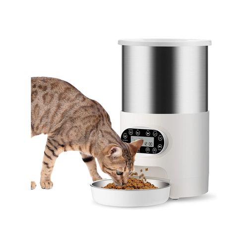 YES4PETS - Electric Automatic Pet Dog Cat Rabbit Feeder Stainless Steel 3L Dispenser