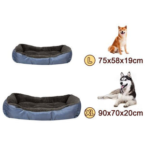 Advwin - Pet Beds Indoor Cat Dog Calming Beds Square - Blue - XXL - petservo