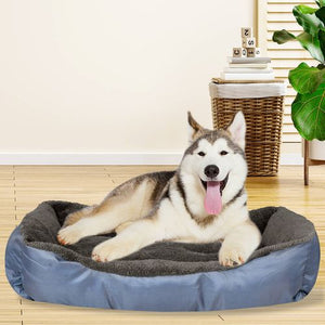 Advwin - Pet Beds Indoor Cat Dog Calming Beds Square - Blue - XXL - petservo