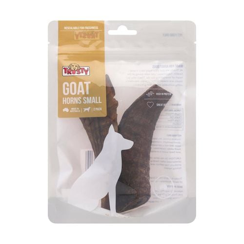 Trusty - Small Goat Horns Adult Dog Treats - 2 pieces - petservo