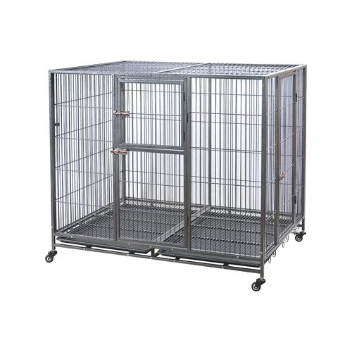 YES4PETS - Pet Dog Cat Cage Metal Crate Kennel Portable Puppy Cat Rabbit House - XXL