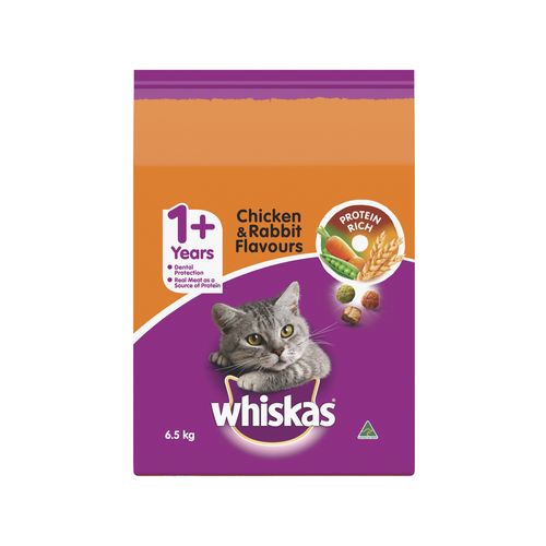 Whiskas 6.5kg Chicken And Rabbit Adult Cat Dry Food