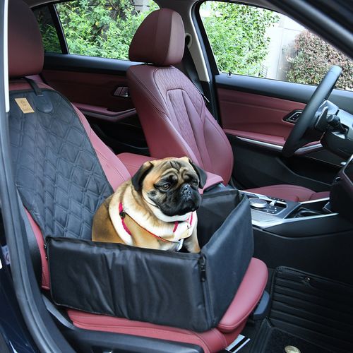 Charlie's - Adventure Car Seat Protector for Dogs - Front Seat - Black