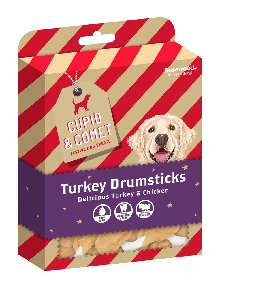 Rosewood - TURKEY DRUMSTICKS DOG TREATS 160G - Pet Servo