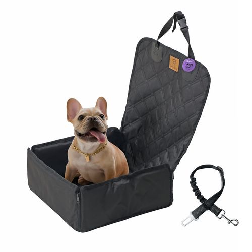 Charlie's - Adventure Car Seat Protector for Dogs - Front Seat - Black