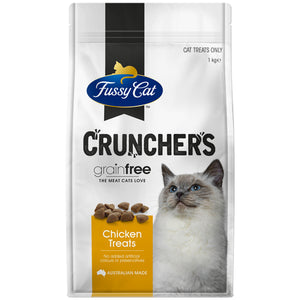 Fussy Cat - 1kg Chicken Crunchers Cat Treats - petservo