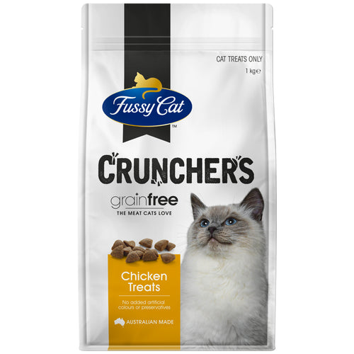 Fussy Cat - 1kg Chicken Crunchers Cat Treats - petservo