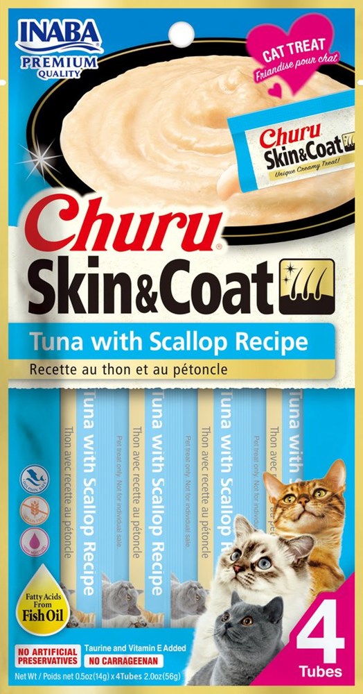 Inaba - Churu Skin & Coat Tuna with Scallop Recipe - Petservo