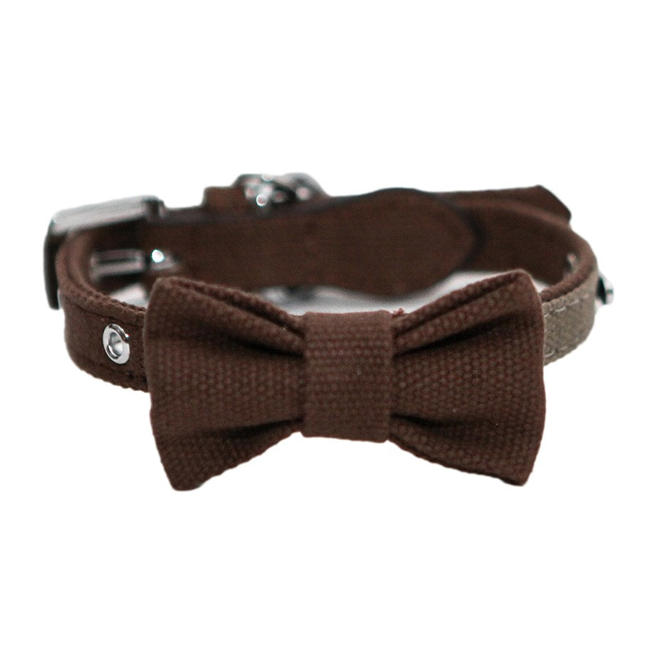 Rosewood - TRUFFLE/TAUPE BOW COLLAR - Petservo