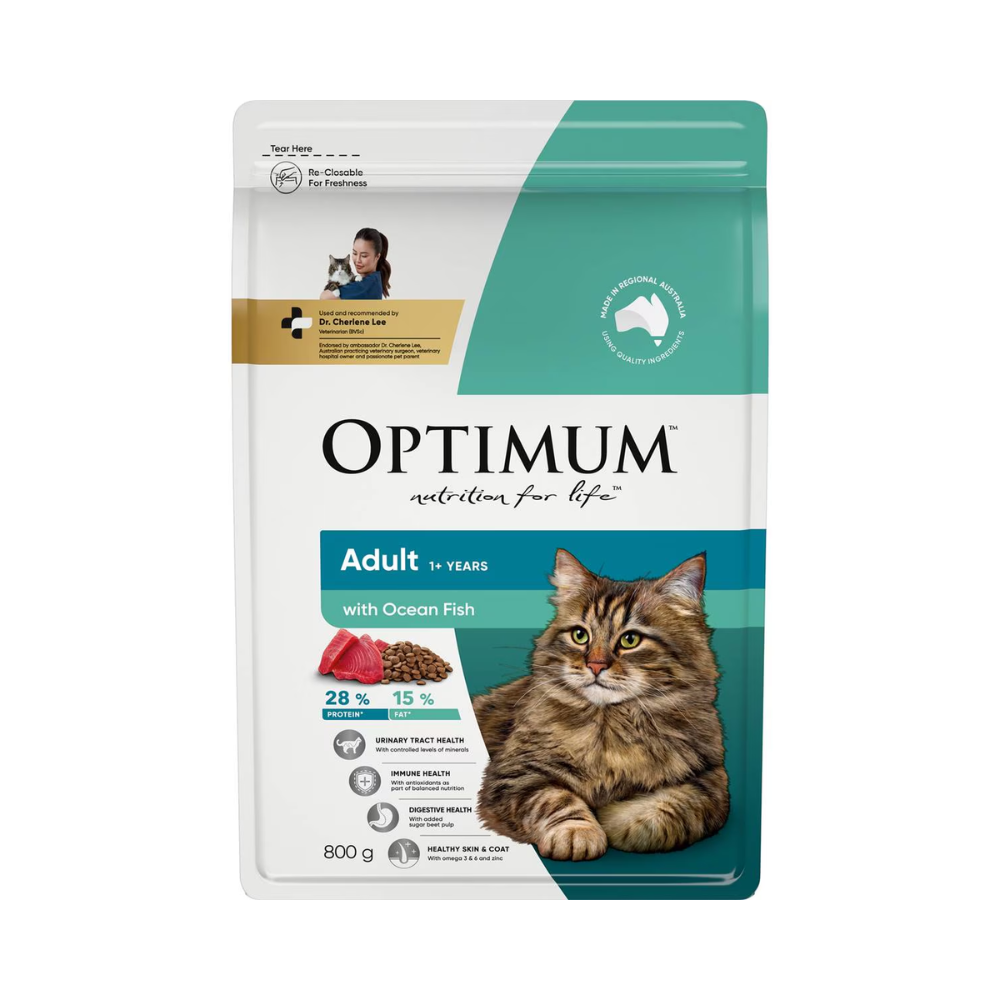 Optimum - Ocean Fish Adult Dry Cat Food 800g - Petservo