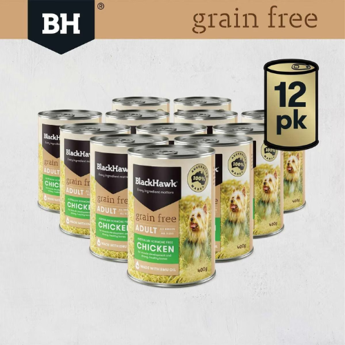 Black Hawk - Grain Free Dog Can - Chicken - 400g - Petservo