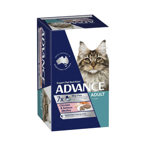 Advance - Adult Cat Chicken and Salmon Medley - Wet - (7 x 85g) - Petservo