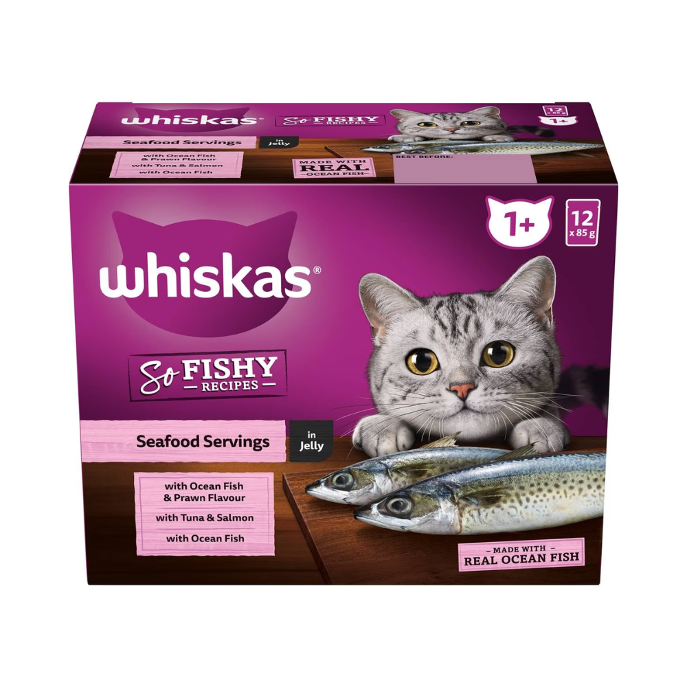 Whiskas - Oh So Fishy 1+ Years Wet Cat Food Seafood 85g X12 - Petservo