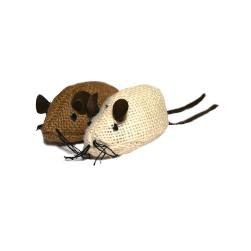 Rosewood - Jolly Moggy Catnip Mice/Mouse Cat Playing Teasing Soft Toy - 2pc - petservo