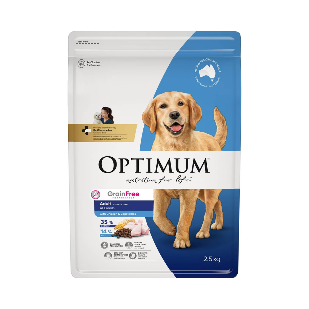 Optimum - Grain Free With Chicken & Vegetables Dry Dog Food 2.5kg - Petservo