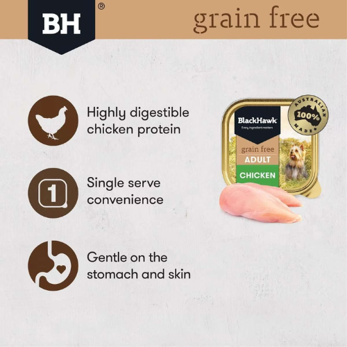 Black Hawk - Grain Free Can Chicken - 100g - Petservo