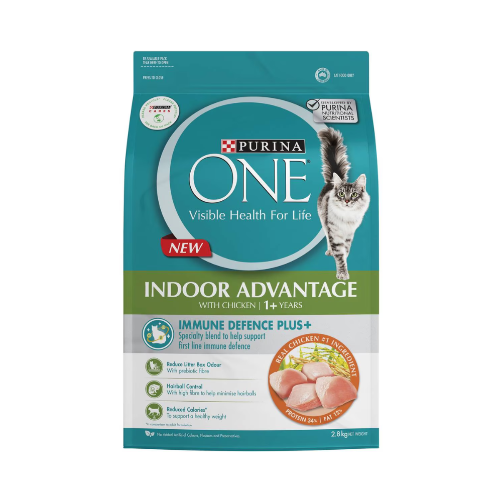 Purina One - Cat Food Indoor Advantage Immune Defence 1+ Years 2.8kg - Petservo